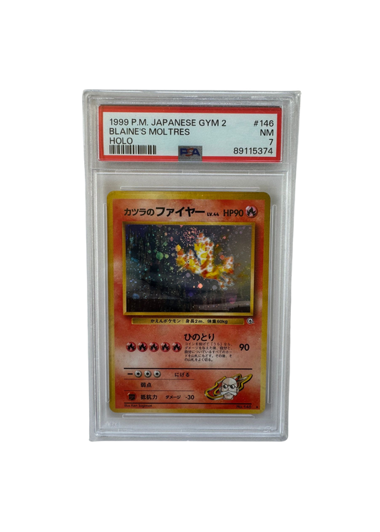 1999 Gym 2 Blaine's Moltres-holo (JP) - PSA 7