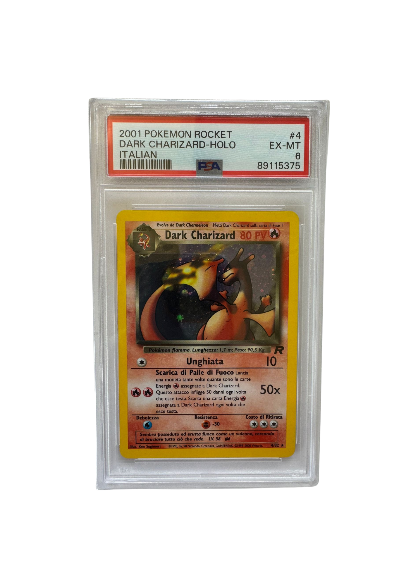 2001 Rocket Dark Charizard-Holo (IT) - PSA 6